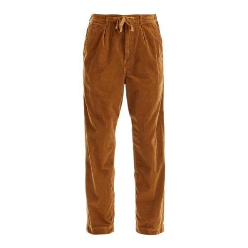 Corduroy Relaxte Fit Broek Polo Ralph Lauren , Brown , Heren