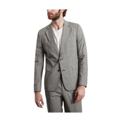 Grijze Prince of Wales Blazer Essentiel Antwerp , Gray , Heren