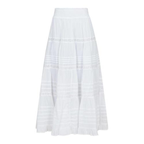 Witte Kant Rok Felicia S Voile Neo Noir , White , Dames