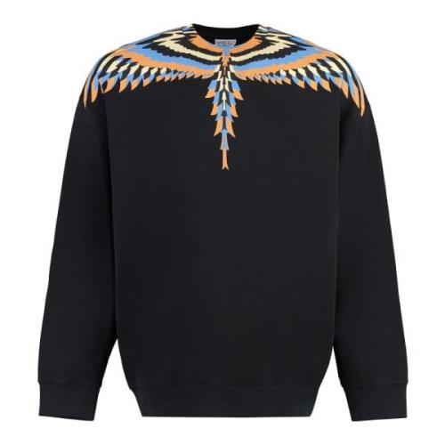 Organisch Katoenen Wings Sweatshirt Marcelo Burlon , Black , Heren