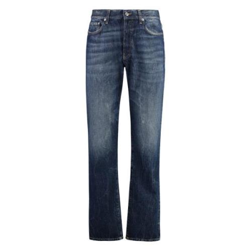 Straight-Leg Jeans met Metalen Details Department Five , Blue , Heren