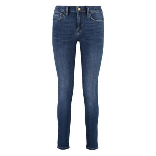 Skinny De Jeanne Jeans met Contraststiksels Frame , Blue , Dames