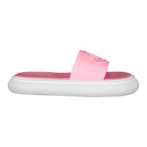 Rubberen Slides Moncler , Pink , Dames