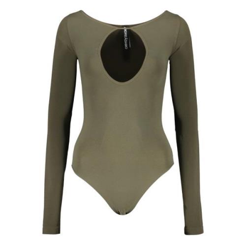 Jersey Bodysuit met Uitsnede Andrea Adamo , Green , Dames