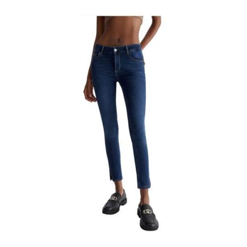 Blauwe Denim Skinny Jeans Bottom Up Liu Jo , Blue , Dames