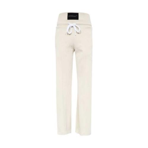 Stijlvolle Broeken voor Dagelijks Gebruik Off White , Beige , Dames