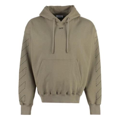 Geborduurde hoodie Off White , Beige , Heren