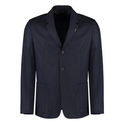 Wol-kasjmier blend blazer PS By Paul Smith , Blue , Heren