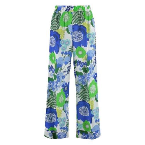 Zijden broek met bloemenprint P.a.r.o.s.h. , Multicolor , Dames