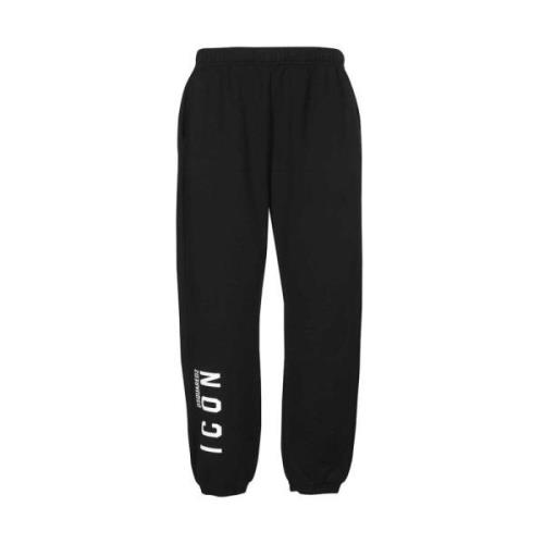 Sweatpants met bedrukt logo Dsquared2 , Black , Dames