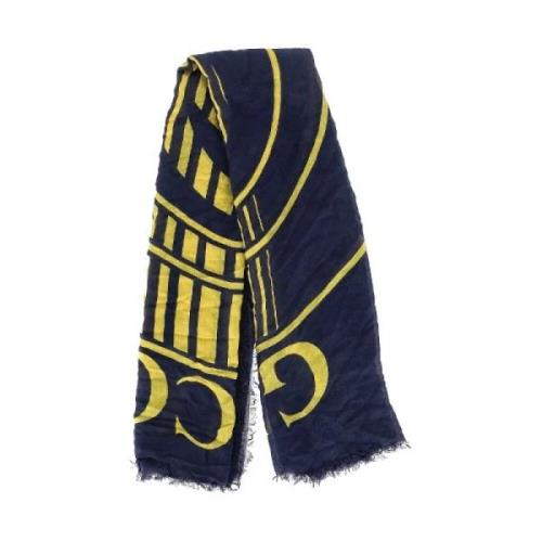 Pre-owned Cotton scarves Gucci Vintage , Blue , Heren