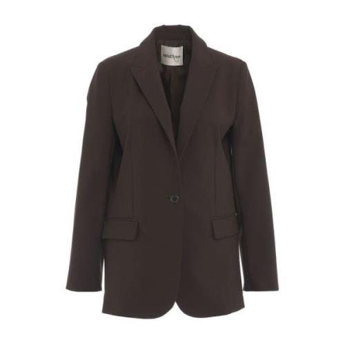 Bruine Blazer Aw24 Dameskleding Ottod'Ame , Brown , Dames