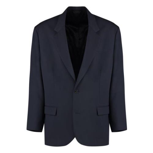 Wollen Blazer Reverskraag Acne Studios , Blue , Heren