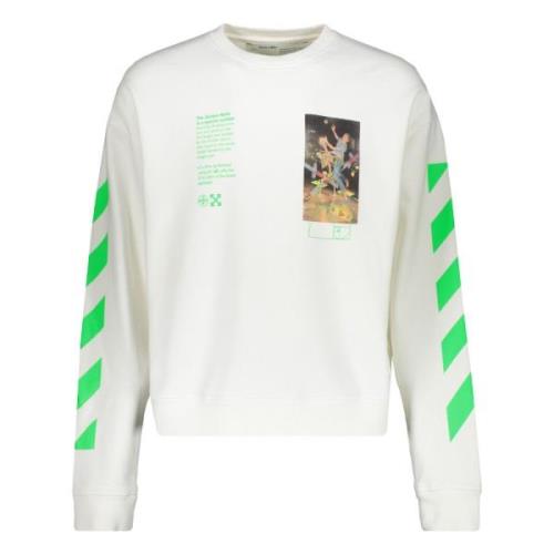 Katoenen sweatshirt met voorprint Off White , White , Heren