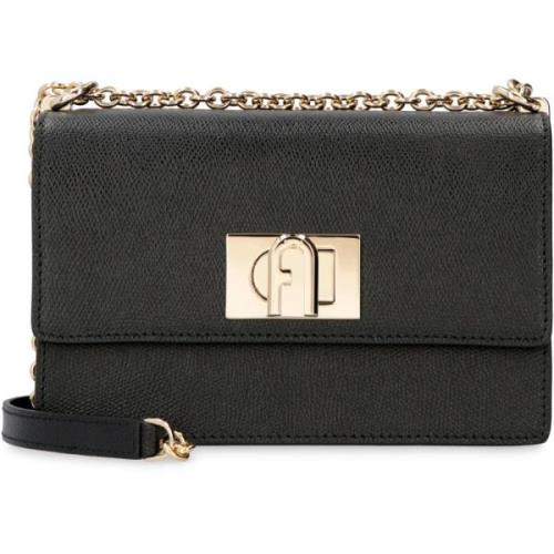 Leren Mini Crossbody Tas Furla , Black , Dames