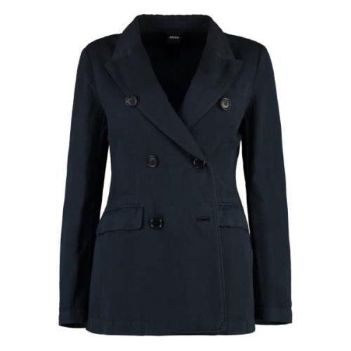 Linnen Katoenen Blazer Aspesi , Blue , Dames