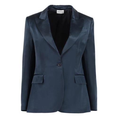 Blazer van linnen en viscose P.a.r.o.s.h. , Blue , Dames