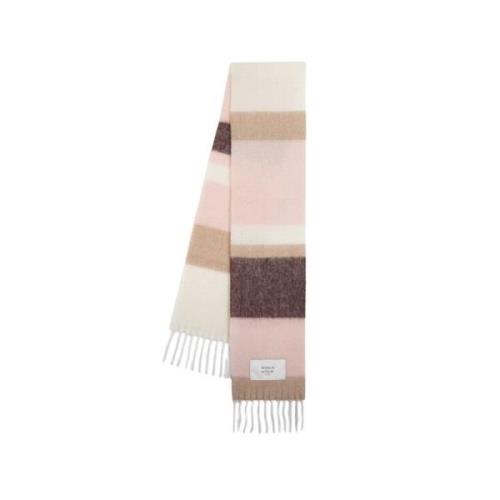 Gestreepte Alpaca Wol Sjaal Roze Maison Kitsuné , Multicolor , Dames