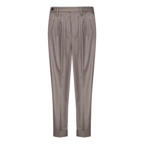 Beige Broek Dubbele Plooi Moderne Stijl Michael Coal , Beige , Heren