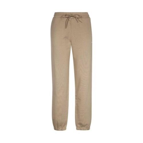 Katoenen Logo Sweatpants Msgm , Beige , Dames