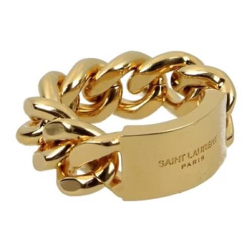 Elegante Gouden Ring met Diamant Accent Saint Laurent , Yellow , Heren