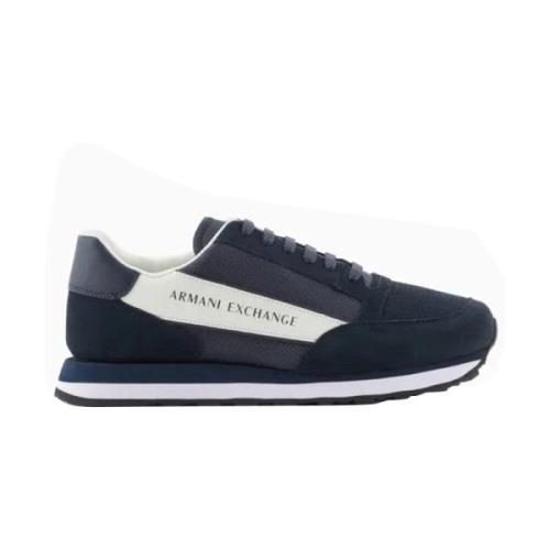 Stijlvolle Sneakers voor Mannen Emporio Armani , Blue , Heren