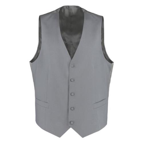 Wollen vest met verstelbare band Canali , Gray , Heren