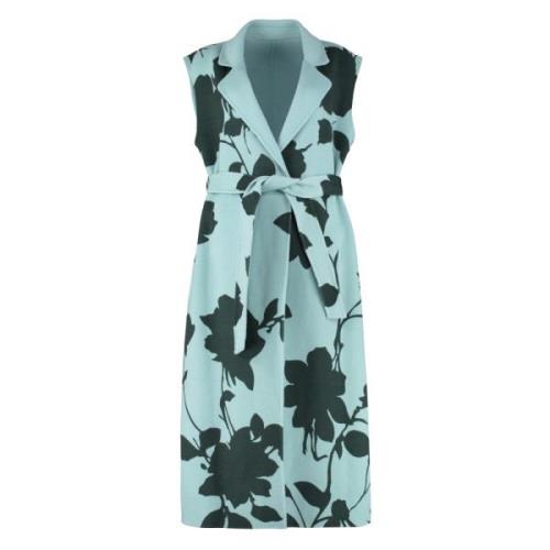 Bloemen Jacquard Mouwloze Jas P.a.r.o.s.h. , Green , Dames