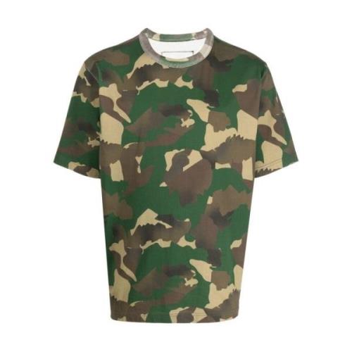 Camo Biologisch Katoenen T-Shirt Heron Preston , Green , Heren