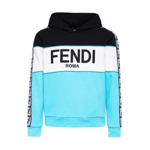 Geborduurde Logo Hoodie Fendi , Multicolor , Heren