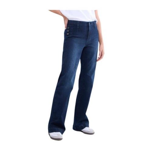 Flared Jeans Boom Stretch Denim Summum Woman , Blue , Dames