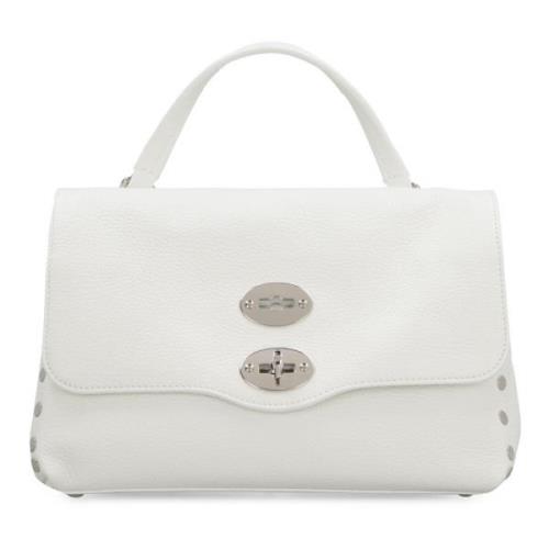 Studded Leather Handbag Zanellato , White , Dames