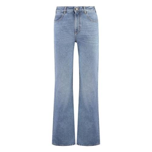 High-rise boyfriend jeans met zichtbare stiksels Chloé , Blue , Dames