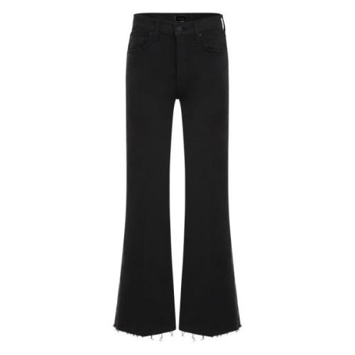 Flared Roller Jeans Mother , Black , Dames