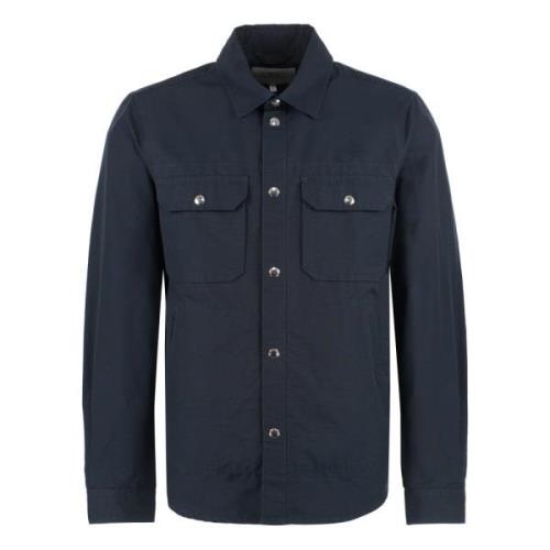 Klassieke Kraag Overshirt Woolrich , Blue , Heren