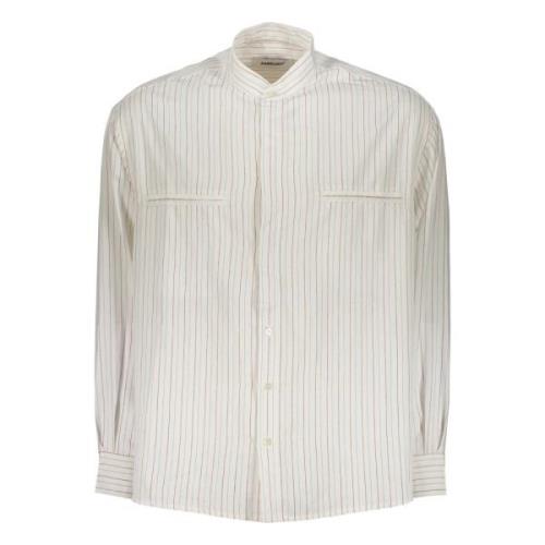 Gestreepte Mandarin Kraag Shirt Ambush , White , Heren