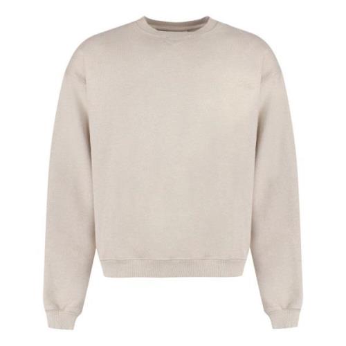 Geribbelde Katoenen Crew-Neck Sweatshirt Drole de Monsieur , Beige , H...