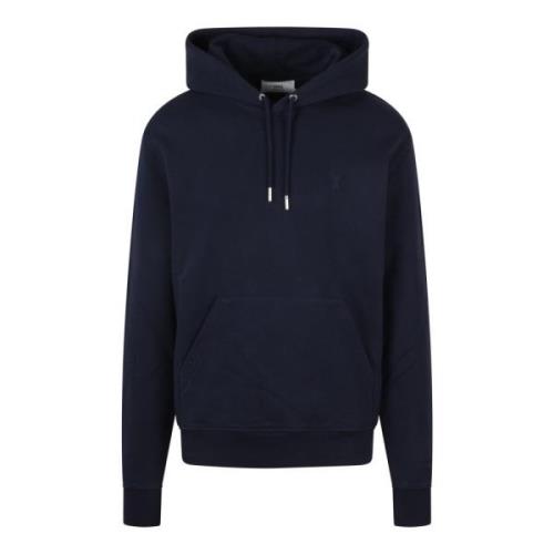 Organisch katoenen Ami de Coeur hoodie Ami Paris , Blue , Heren