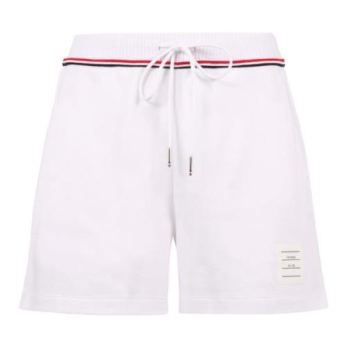 Katoenen Shorts Tricolor Detail Twee Zijzakken Thom Browne , White , D...