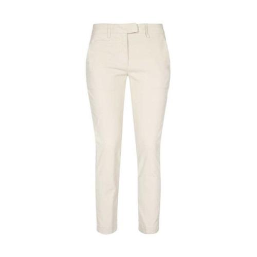 Slim Fit Broek met Zakken Dondup , Beige , Dames