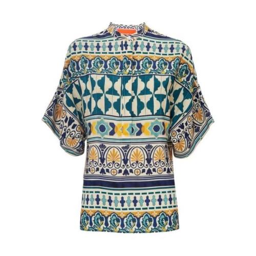 Kleurrijk Geornamenteerd Shirt La DoubleJ , Multicolor , Dames