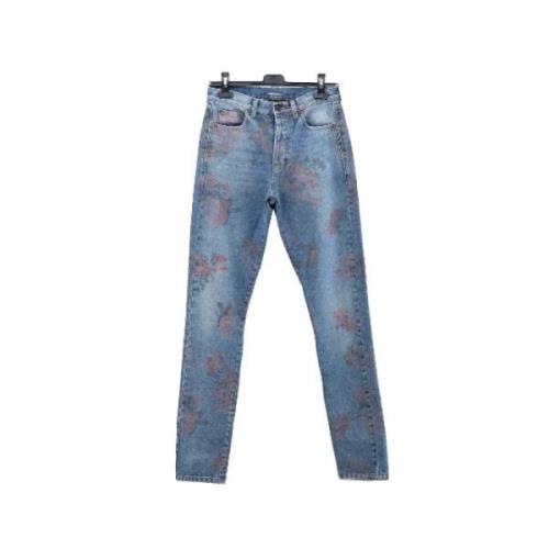 Pre-owned Cotton jeans Yves Saint Laurent Vintage , Blue , Dames