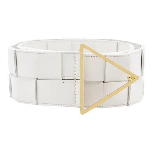 Intrecciato Nappa Leren Riem Bottega Veneta , White , Dames