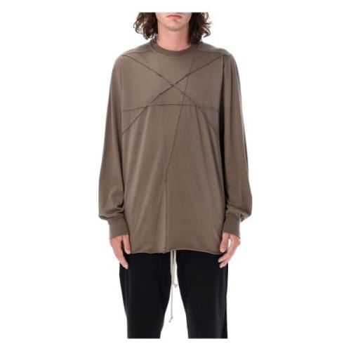 Jumbo Stitch T-Shirt Geometrische Details Rick Owens , Brown , Heren