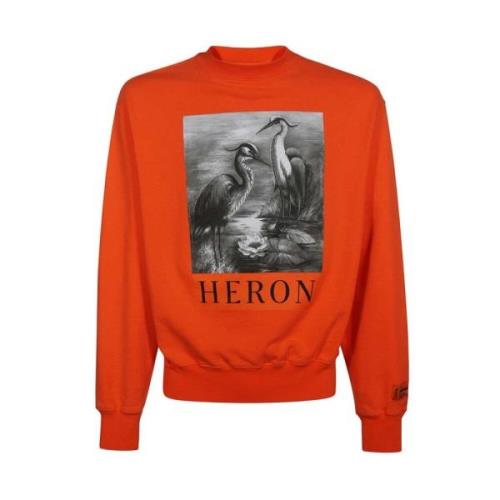 Katoenen Sweatshirt met Logoprint Heron Preston , Orange , Heren