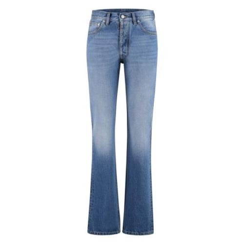 Straight-leg jeans met contraststiksels Maison Margiela , Blue , Heren