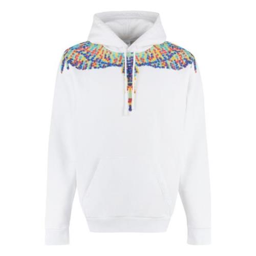 Hoodie met Pointlism Wings Marcelo Burlon , White , Heren