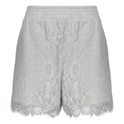 Kanten Shorts met Elastische Tailleband Burberry , Gray , Dames