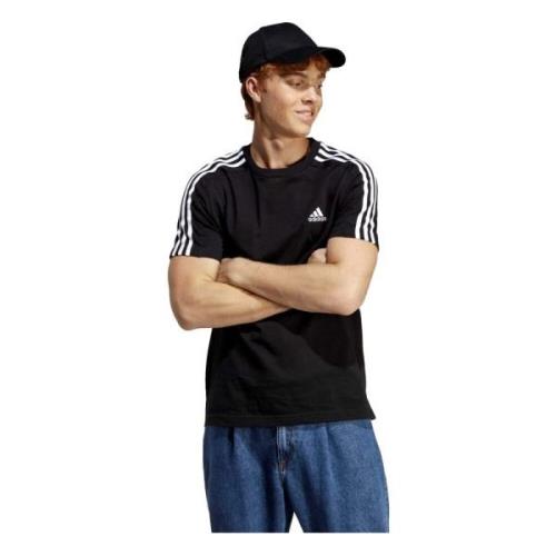 Stijlvol en comfortabel heren T-shirt Adidas , Black , Heren