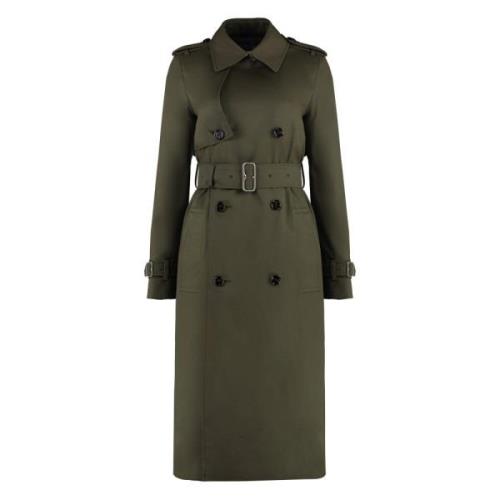 Klassieke Trenchcoat met Stijlvolle Details Burberry , Green , Dames